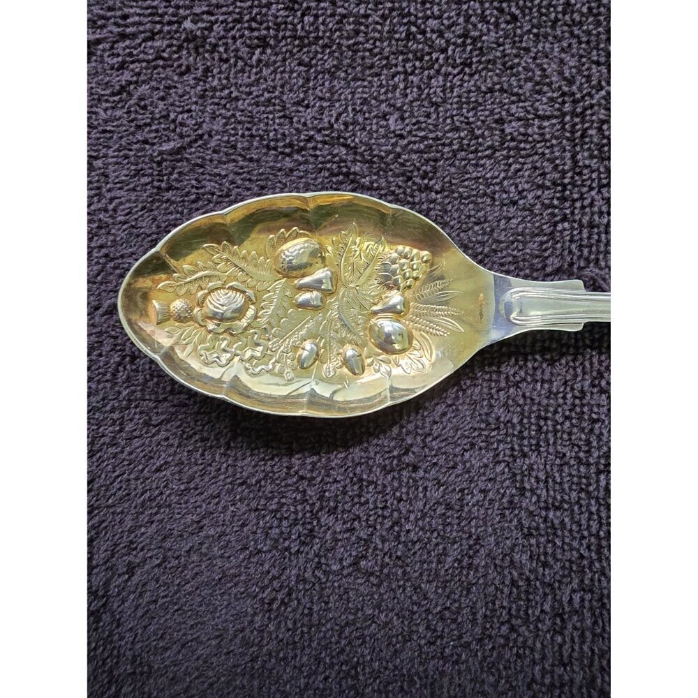 EPNS AL Sheffield England Set of Kings Berry Spoons Gold & Silver plated 9" - Picture 7 of 7